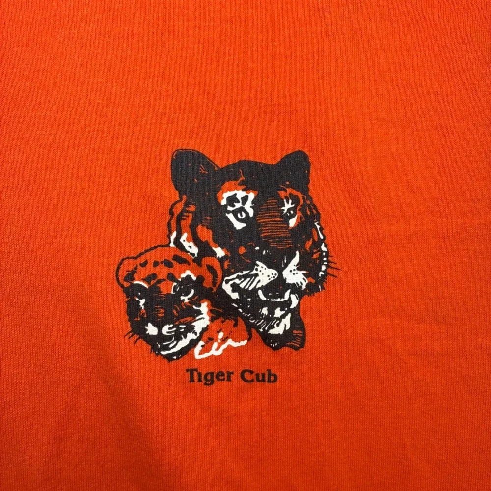 Vintage Boy Scouts Of America Tiger Cub T Shirt Youth M Orange Ringer Scout USA
